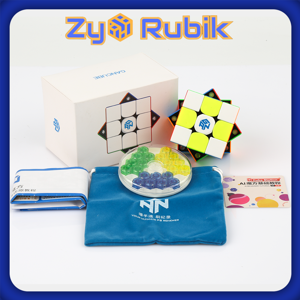 Rubik 3x3x3 Gan 354 M Stickerless Ver 2 Standard Version Advanced Version Có Nam Châm - Rubik Nam Châm 3x3 GAN 354M - ZyO Rubik