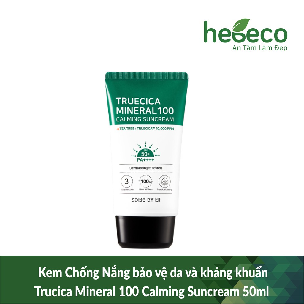 Kem Chống Nắng Bảo Vệ Da Và Kháng Khuẩn Some By Mi Trucica Mineral 100 Calming Suncream 50Ml - Hàn Quốc