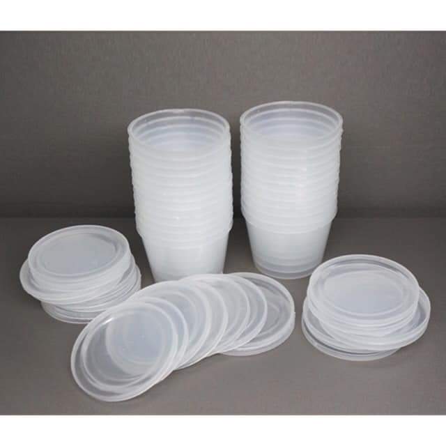 Combo 10 - 20 - 50 Hộp nhựa làm caramen có nắp size lớn 100 ml Việt Nhật. Hộp làm bánh flan sữa chua thạch rau câu (QK-350)