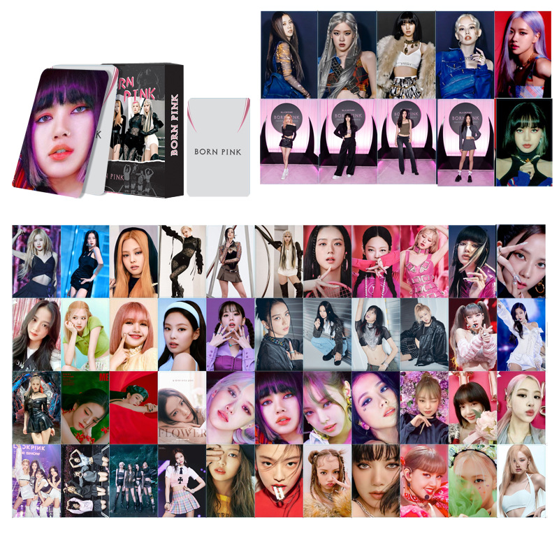 Lomo Card BlackPink bo góc album ảnh idol kpop Lisa Jennie Jisoo Rosé - Hộp 55 card