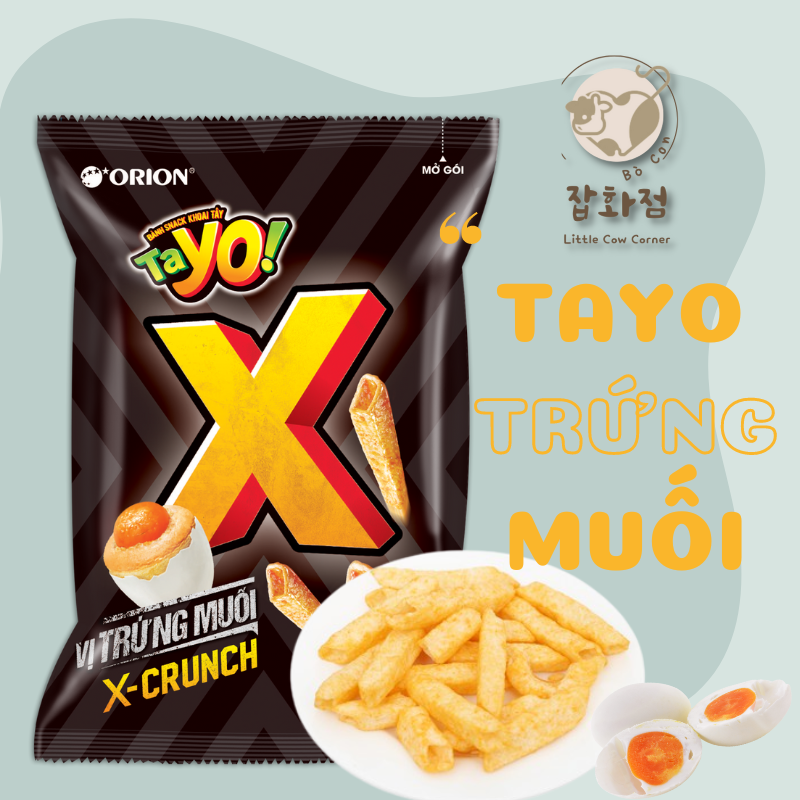 COMBO 10 Gói Bánh Sanck Bim Bim Khoai Tây TaYo X-Crunch Vị Cola Chanh/Tảo Ngọt/Trứng Muối Orion 28g