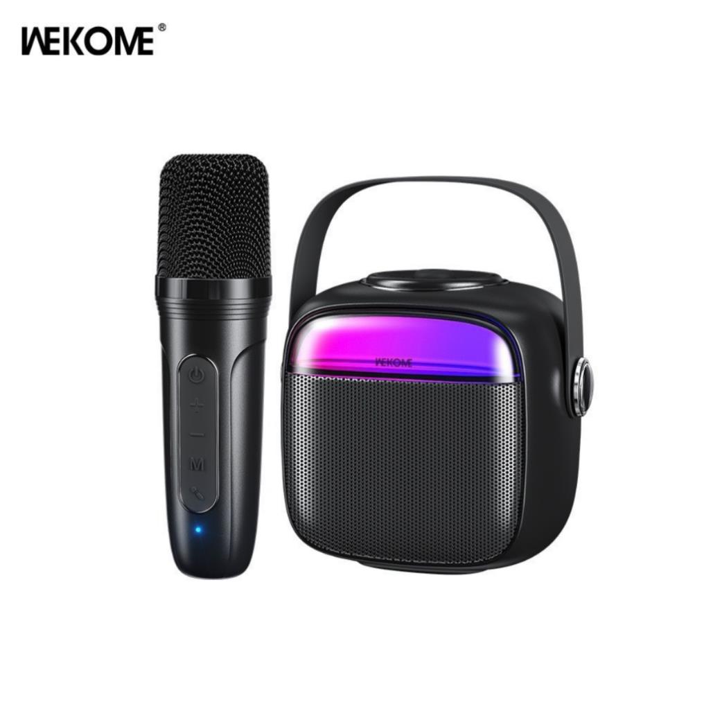 Loa bluetooth mini karaoke WEKOME D43 loa mini có mic nhỏ gọn đèn LED âm thanh sống động không dây - Life Style 4U