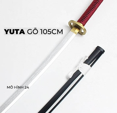 Kiếm nhật katana ( lưỡi kiếm bằng gỗ ) Mô hình Kiếm hóa trang cosplay Zoro One Piece dài 1m bản anim