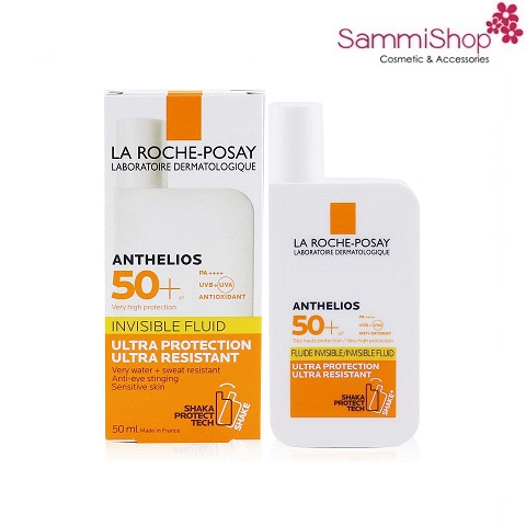 Kem chống nắng cho da nhạy cảm Laroche Posay Anthelios Shaka Fluid SPF 50+ UVA $ UVB 50ml