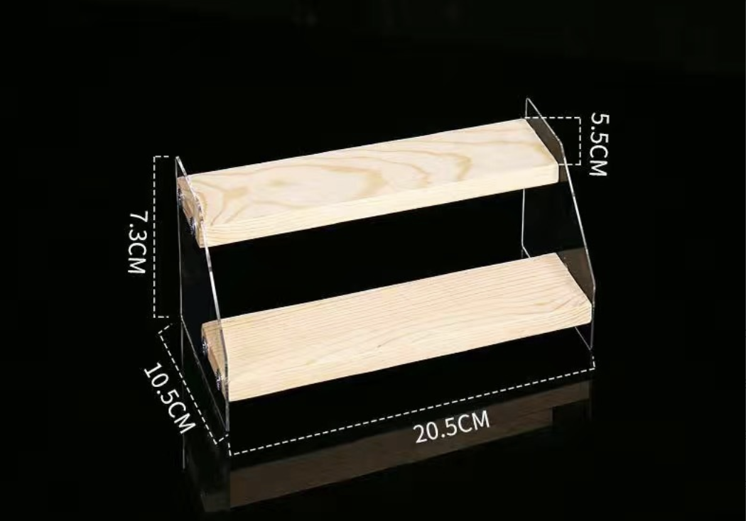 (TP.HCM) 2-7 Tầng Kệ Mica trưng bày bằng gỗ kệ để mô hình mỹ phẩm mini kệ để nước hoa Kệ trang trí Giá đỡ trưng bày