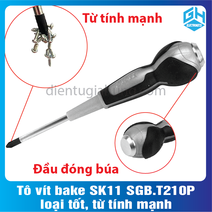 [HÀNG BÃI NHẬT] Tô vít bake SK11 SGB.T210P loại tốt từ tính mạnh