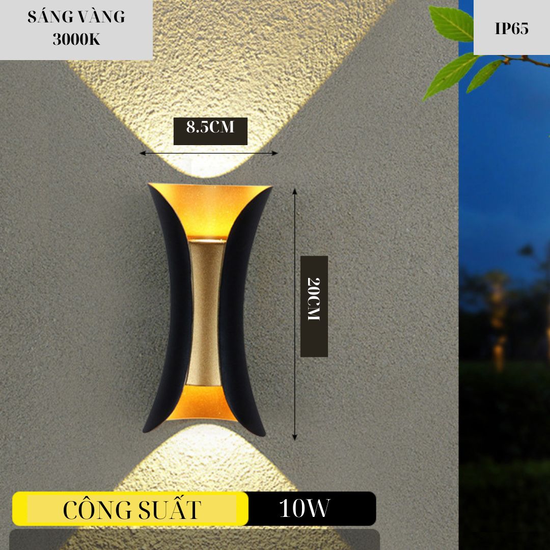 Đèn hắt tường treo gắn trang trí trong nhà ngoài trời decor chống kháng nước 220v