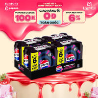 Thùng 24 Lon Nước Ngọt Giải Khát Có Gaz Pepsi Phúc Bồn Tử Không Calo Không Đường (320ml/lon)