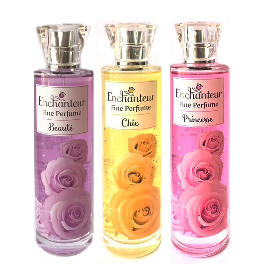Combo 3 Chai Nước Hoa Toàn Thân Enchanteur Fine Perfume ( Chic Princesse Beauté) 100ml*3