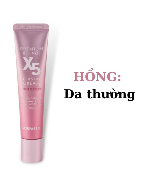 Kem Dưỡng Ẩm Trẻ Hoá Trắng Da Skinpastel Premium Retinol X5 Elastin Cream / Premium Peptide X5 Nouri