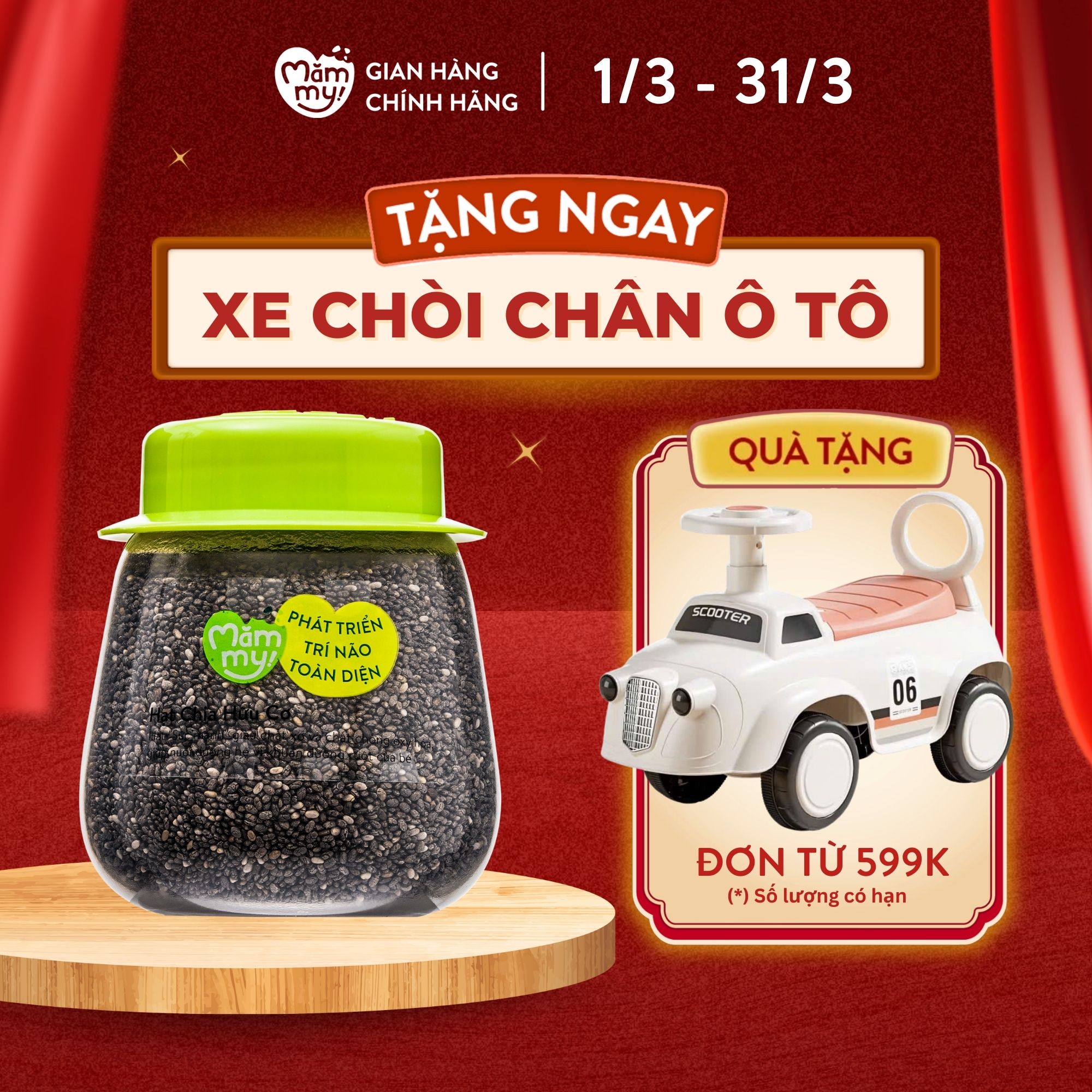 Hạt Chia Mămmy hữu cơ cho bé ăn dặm từ 6 tháng tuổi chất lượng cao giàu chất xơ và chất chống oxy hó