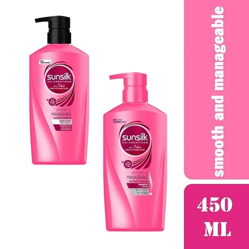 [Chỉ Giao Tphcm] [Mượt Tóc] Combo 2 Chai Dầu Gội Và Dầu Xả Sunsilk Thái Lan 450Ml Hồng