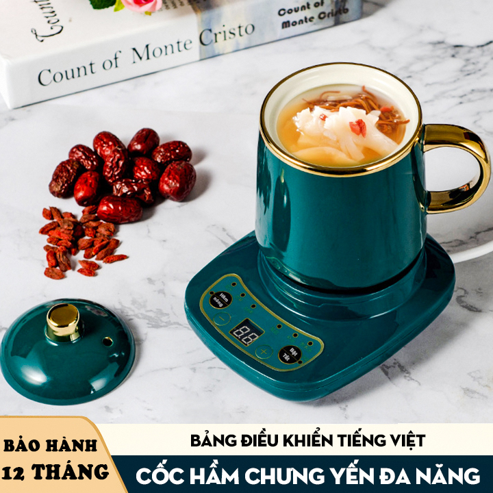 [ Bảng điều khiển tiếng Việt ] Bộ cốc chưng yến HADASA - Cốc hầm đa năng chất liệu sứ cao cấp - Cốc 