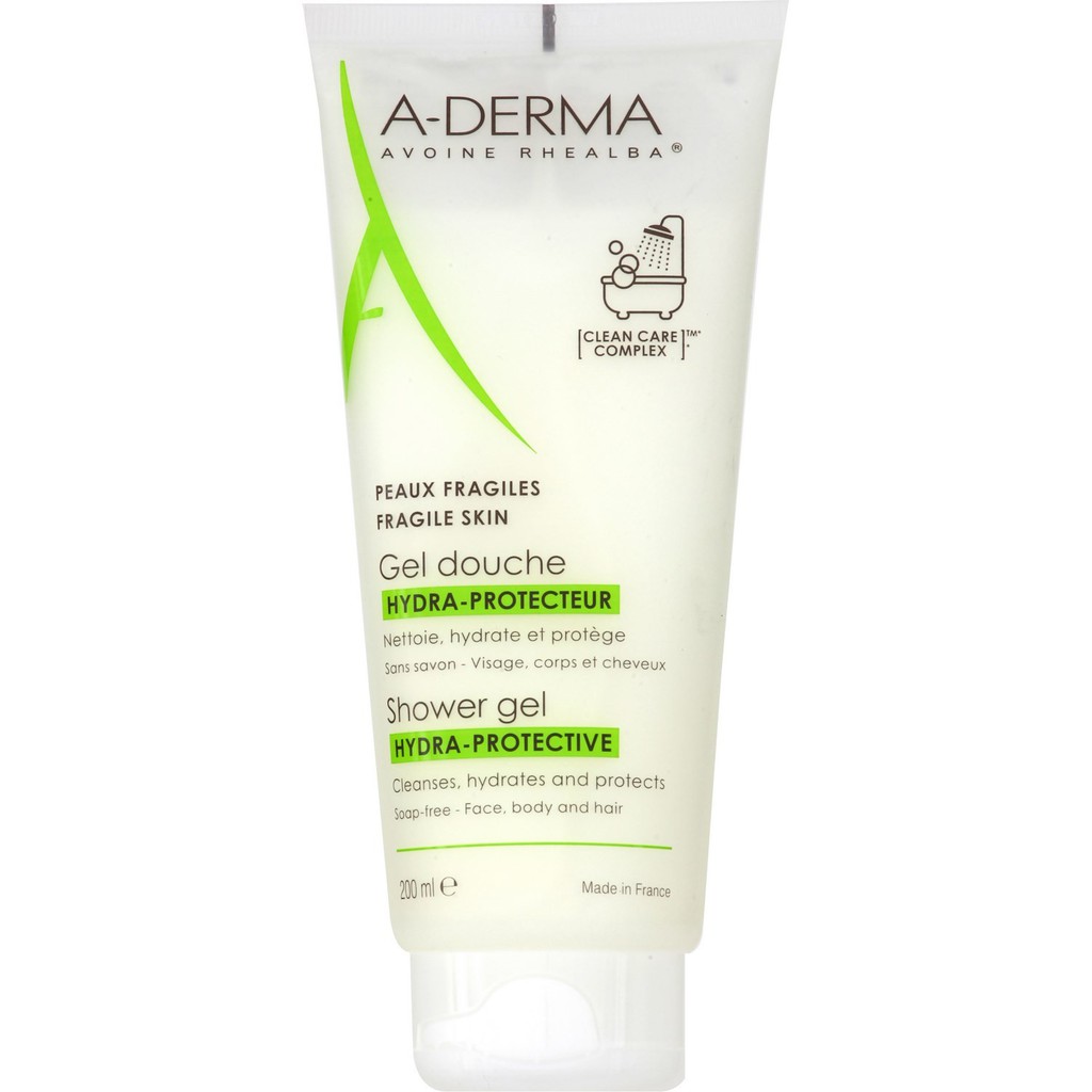 [Hcm]Aderma Shower Gel Hydra - Protective 200Ml Gel Rửa Mặt Tắm Gội Dịu Nhẹ Cho Da Kích Ứng