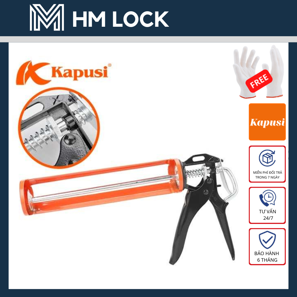 Máy Bắn Keo Nhiệt Kapusi K-6786 - Cán Đen 9", Dùng Điện, 20W, 100-200°C