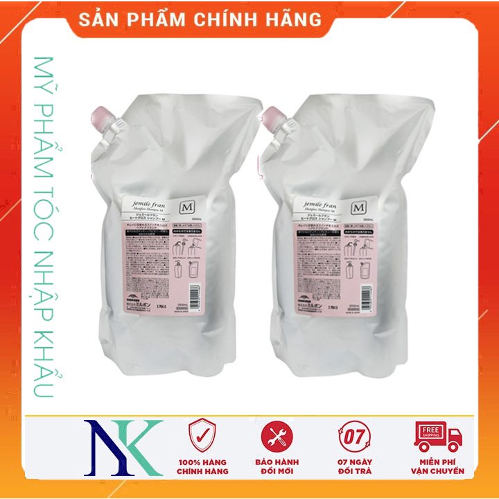 [Hcm]Dầu Gội Xã Milbon Jemile Fran (M) Dành Cho Tóc Sợi Trung Bình 1000Ml