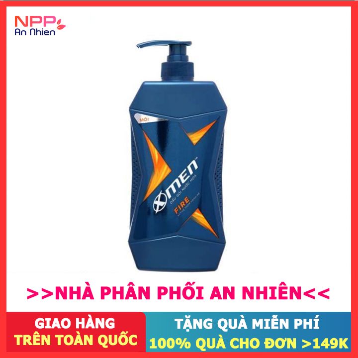 Dầu gội Nước Hoa X Men Fire 650g hương thơm nam tính đầy nội lực- NPP AN NHIÊN