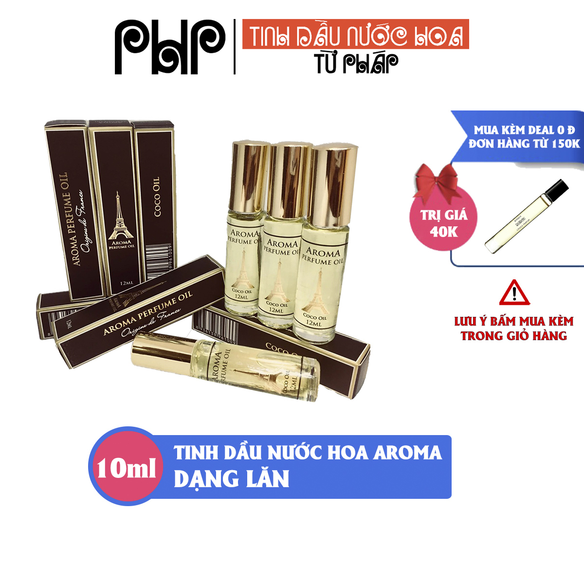 Tinh Dầu Nước Hoa Pháp Aroma Dạng Lăn Mini 10Ml Dành Cho Các Bạn Nam Nữ Đi Học Đi Làm Và Cả Đi Chơi