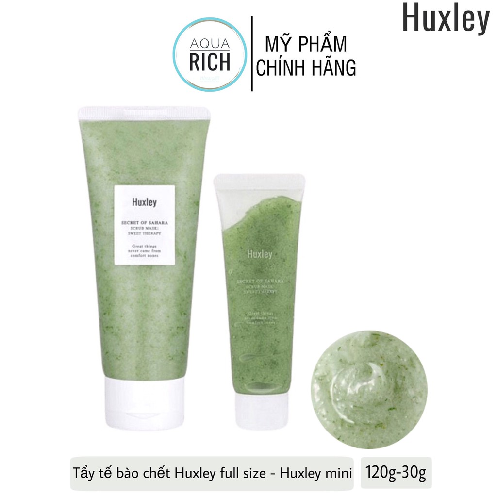 Tẩy Tế Bào Chết Huxley Scrub Mask Sweet Therapy Dưỡng Da Chiết Xuất Từ Xương Rồng Huxley 30G - 120G