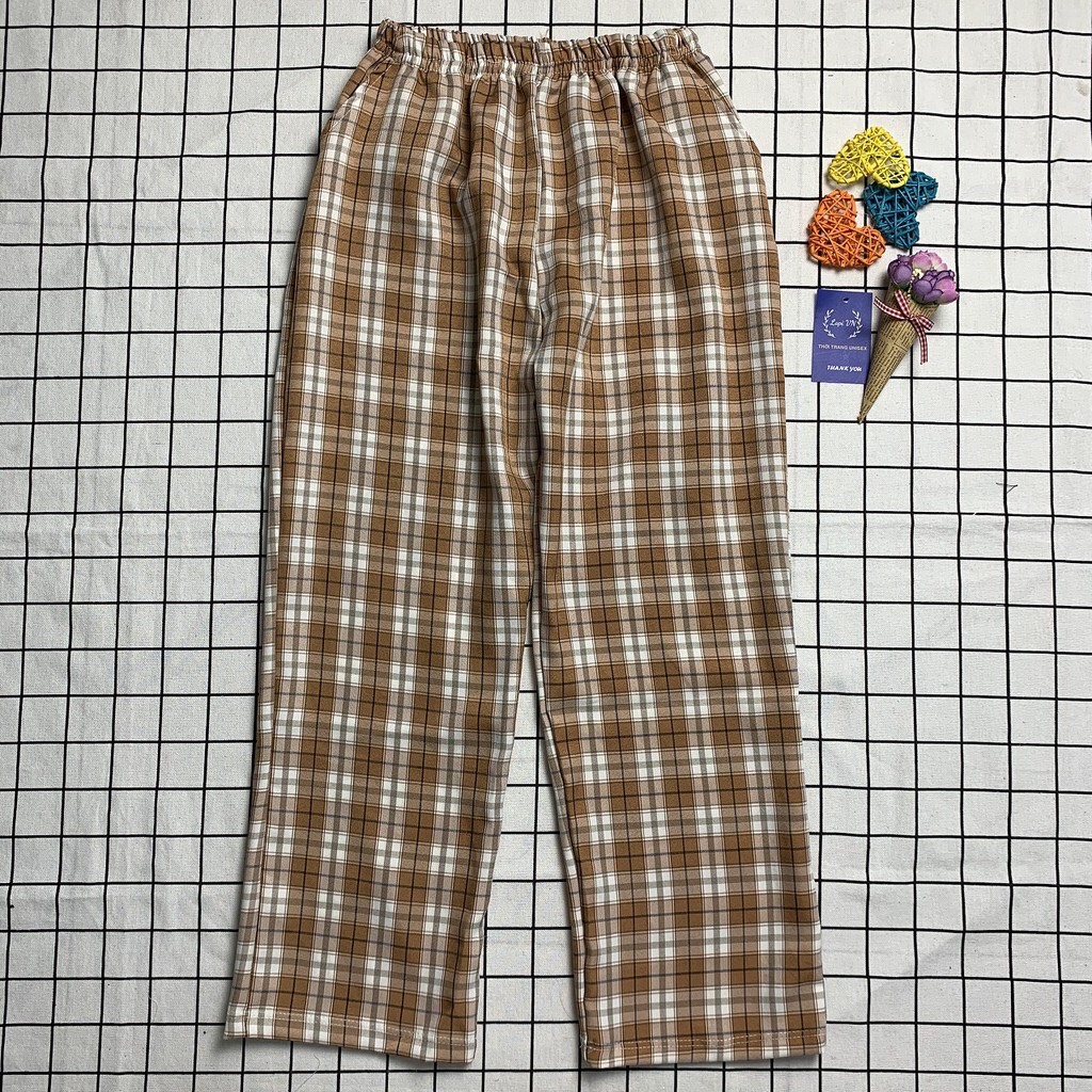 Quần Dài Caro Ống Rộng Hàn Quốc ( Nhiều Màu )  Siêu Hot  Quần Dài Caro Hot Trend Quần Ống Rộng Lưng 