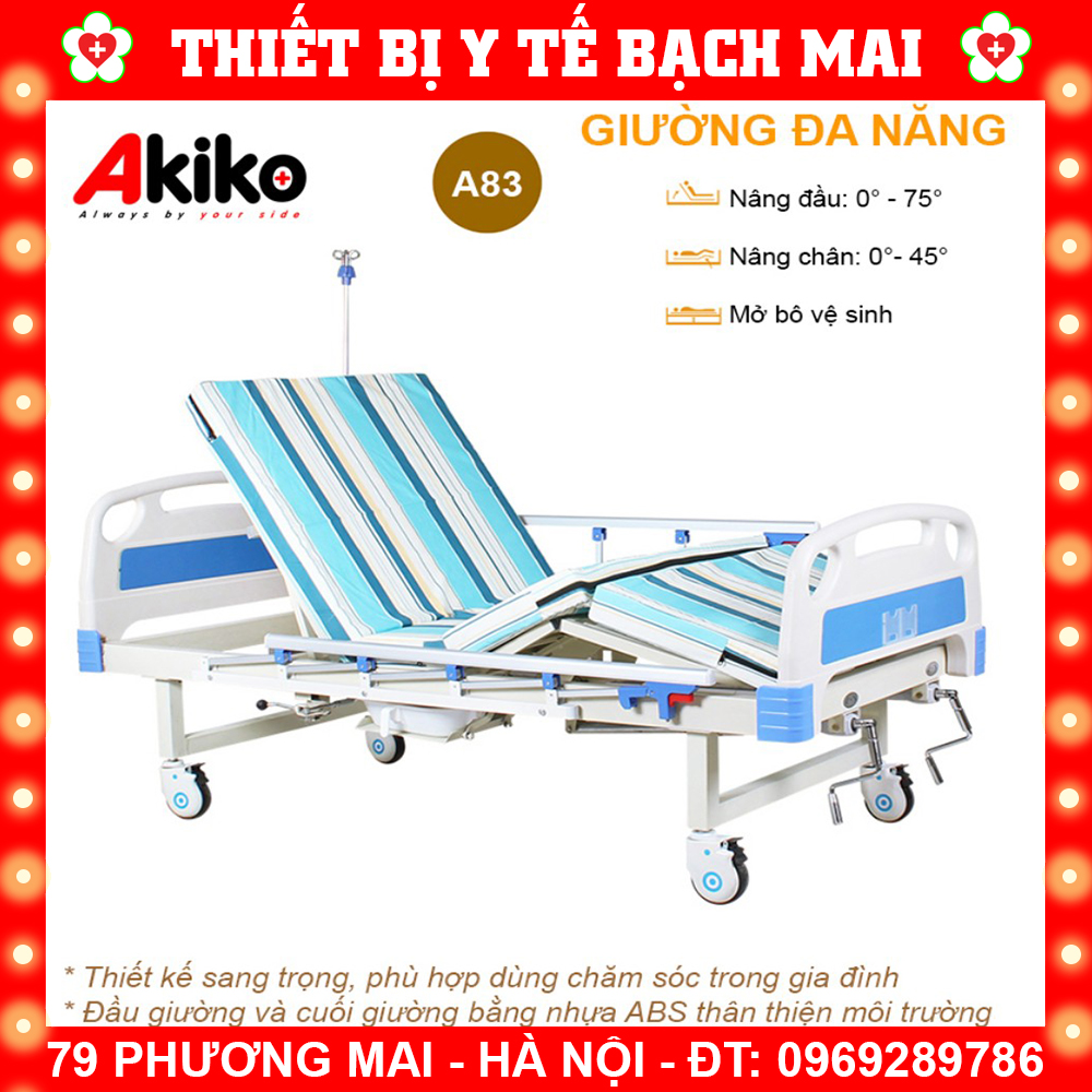 Giường Bệnh 3 Tay Quay Akiko A83 Đa Năng