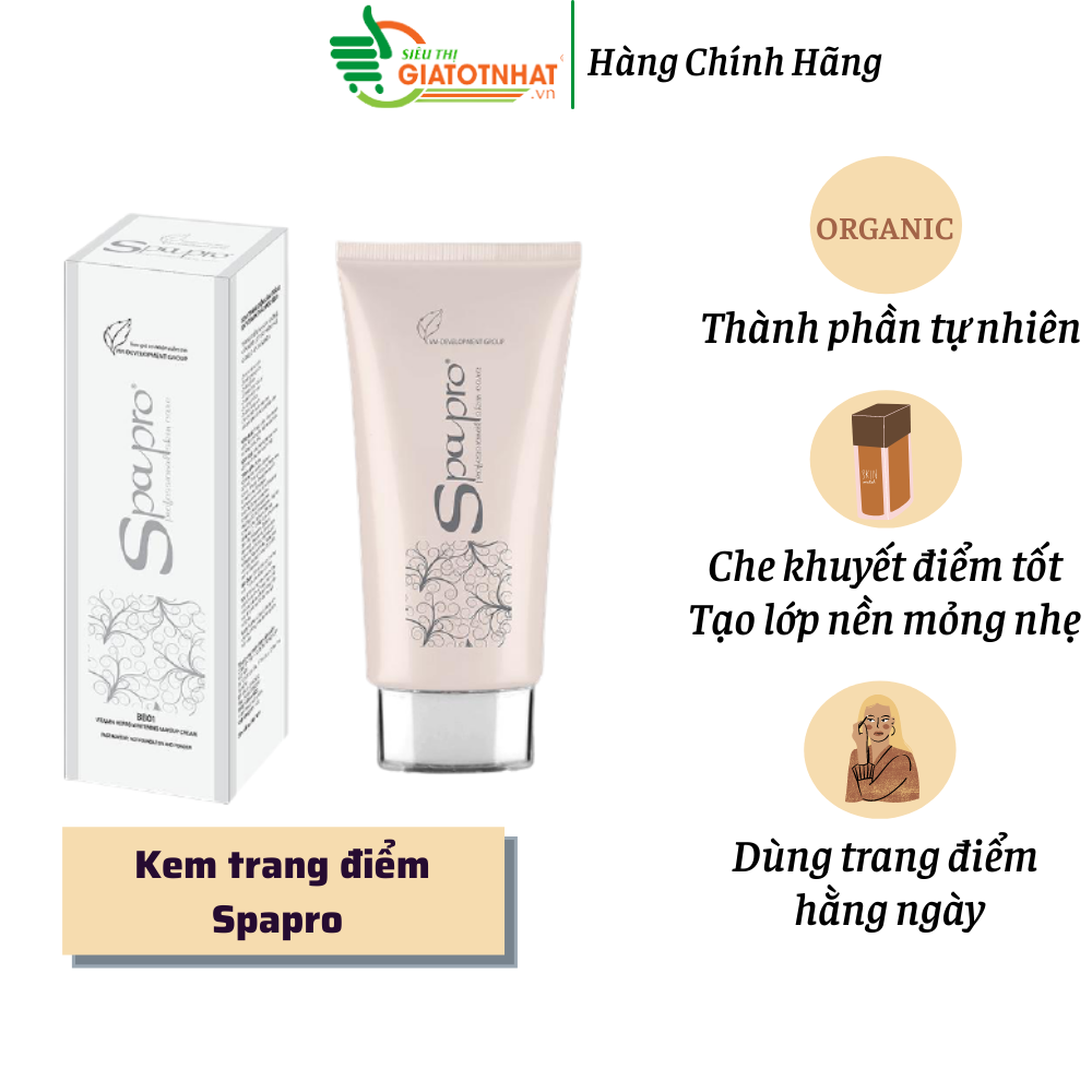 [Hcm]Kem Trang Điểm Làm Trắng Da Bb01 40Gr - Spapro