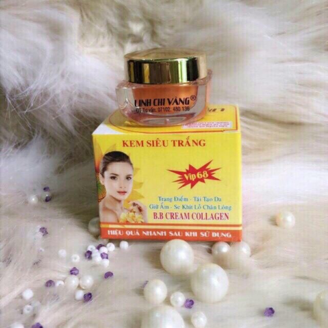 [HCM]Kem siêu trắng linh chi vàng 15g