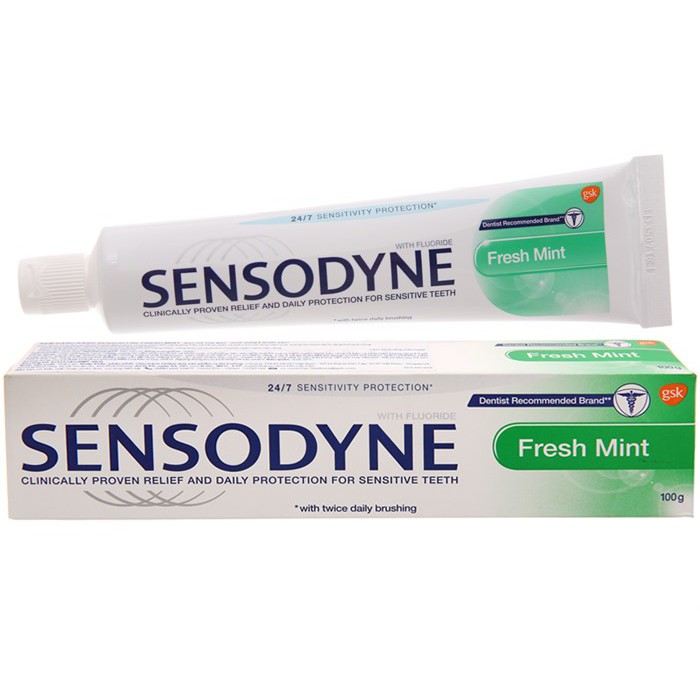 [Hcm]Combo 2 Kem Đánh Răng Sensodyne Fresh Mint 100G(Nhập Khẩu Thái)