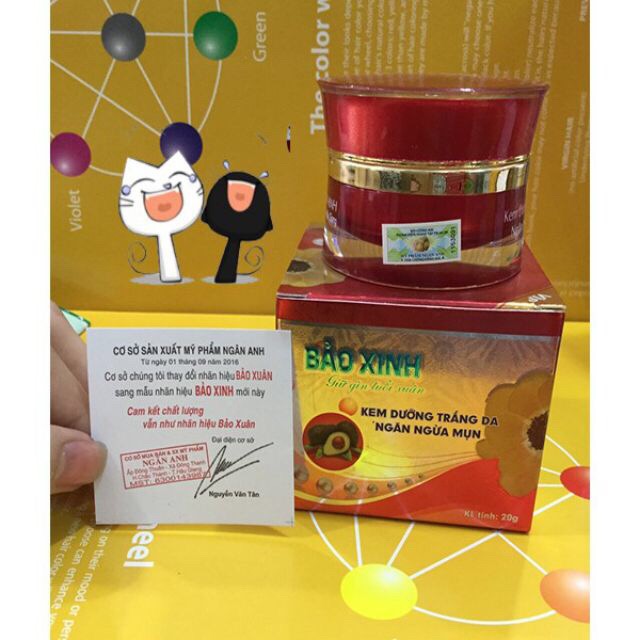 [HCM]Kem dưỡng trắng da ngăn ngừa mụn Bảo Xinh 20g