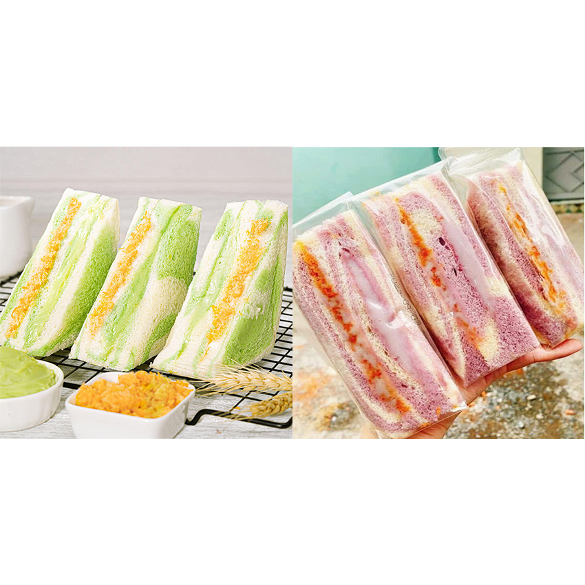 Combo 6 Bánh Sandwich Tam Giác Lúa Mạch Chà Bông Khoai Mỡ Chà Bông Vị Bơ B103 - BeeGin Store