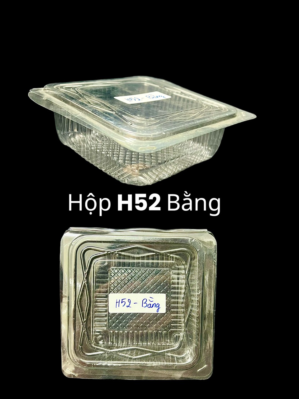 Sỉ 1000 Hộp Nhựa PET Đựng BánhMứt H52 Bằng H52 Cao Hộp Trái Tim Hộp Quai 1kg Hộp Quai Nửa Kg