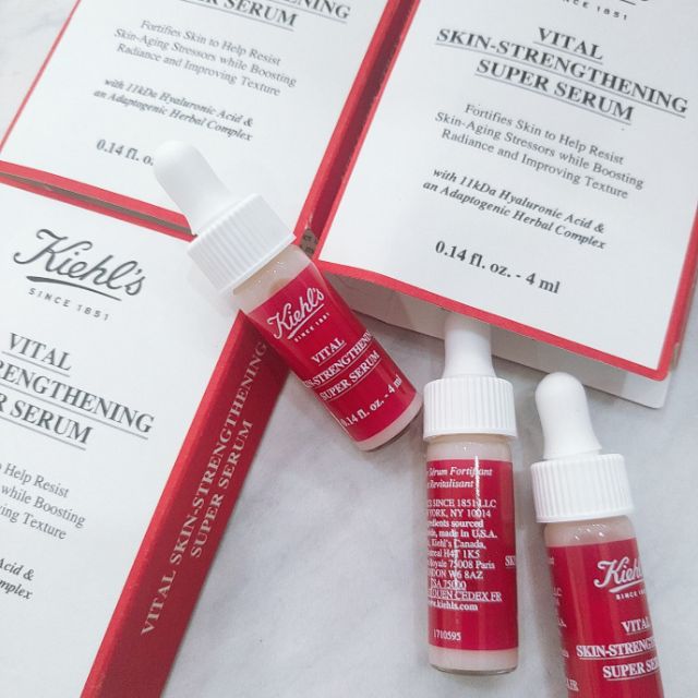 [Kiehls] Serum Siêu Căng Bóng Da Tăng Cường Độ Săn Chắc Chống Lão Hoá Da Kiehls Vital Skin - Strengthening Super Serum 4Ml