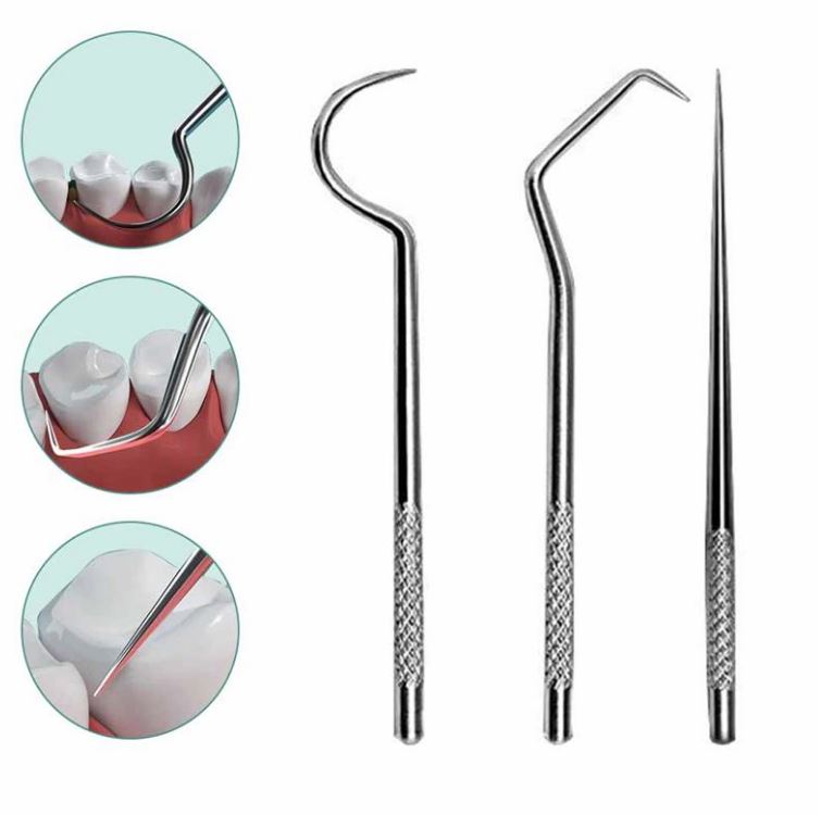 [HCM]Bộ Dụng Cụ Tăm Bằng Thép Không Gỉ Làm Sạch Răng (3 Cái)
