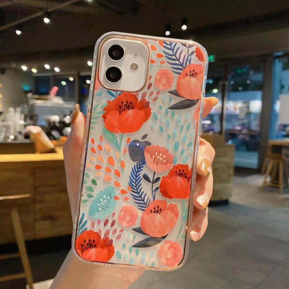 Ốp lưng in hình tranh hoa vẽ sơn dầu cho iPhone 12/ 12 Pro Max/ 11/ 11 Pro Max/ Xs Max/ X/ XR/ & Plu
