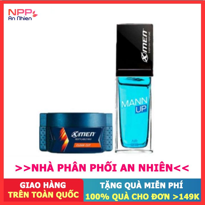 Combo Xịt Nước Hoa Hằng Ngày X - Men Everyday Perfume Mann Up Air 50Ml + Wax Tạo Kiểu X - Men Clean Cut 70G - Npp An Nhiên