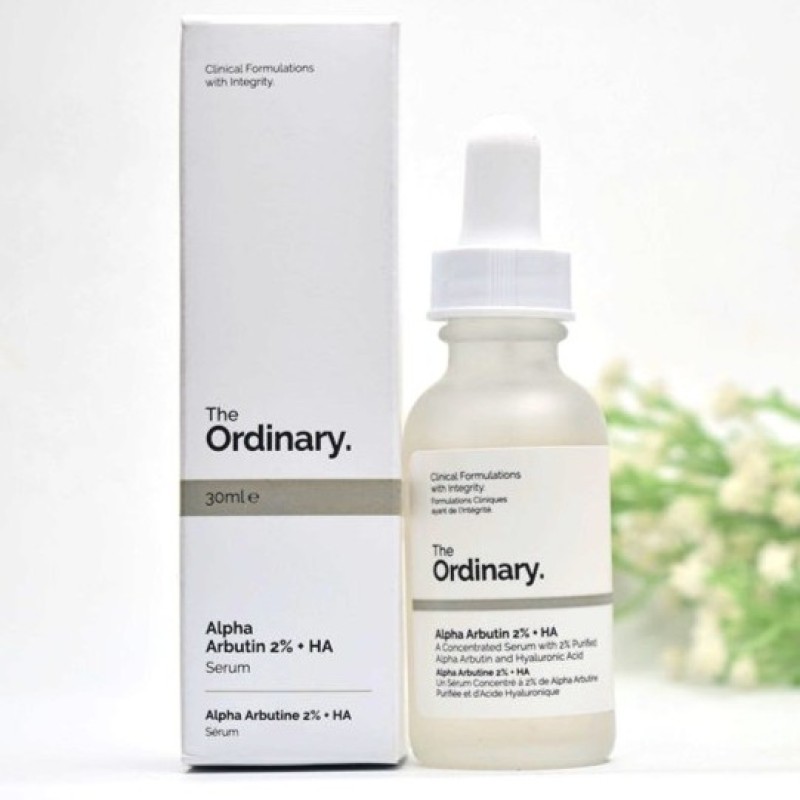 [HCM]The Ordinary Alpha Arbutin 2% + HA Serum Dưỡng Trắng Da Giảm Thâm Nâng Tone Da Tái Tạo Da Thích Hợp Da Mụn 30ml