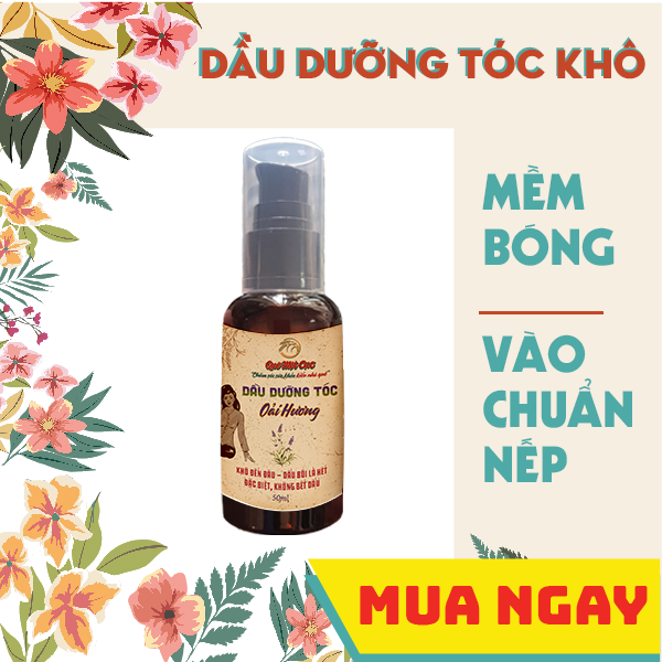 Dầu dưỡng tóc xoăn khô & siêu khô từ Oải Hương mướt mềm định hình nếp bảo vệ màu tóc QUÊ MỘT CỤC 50ml (handmade)