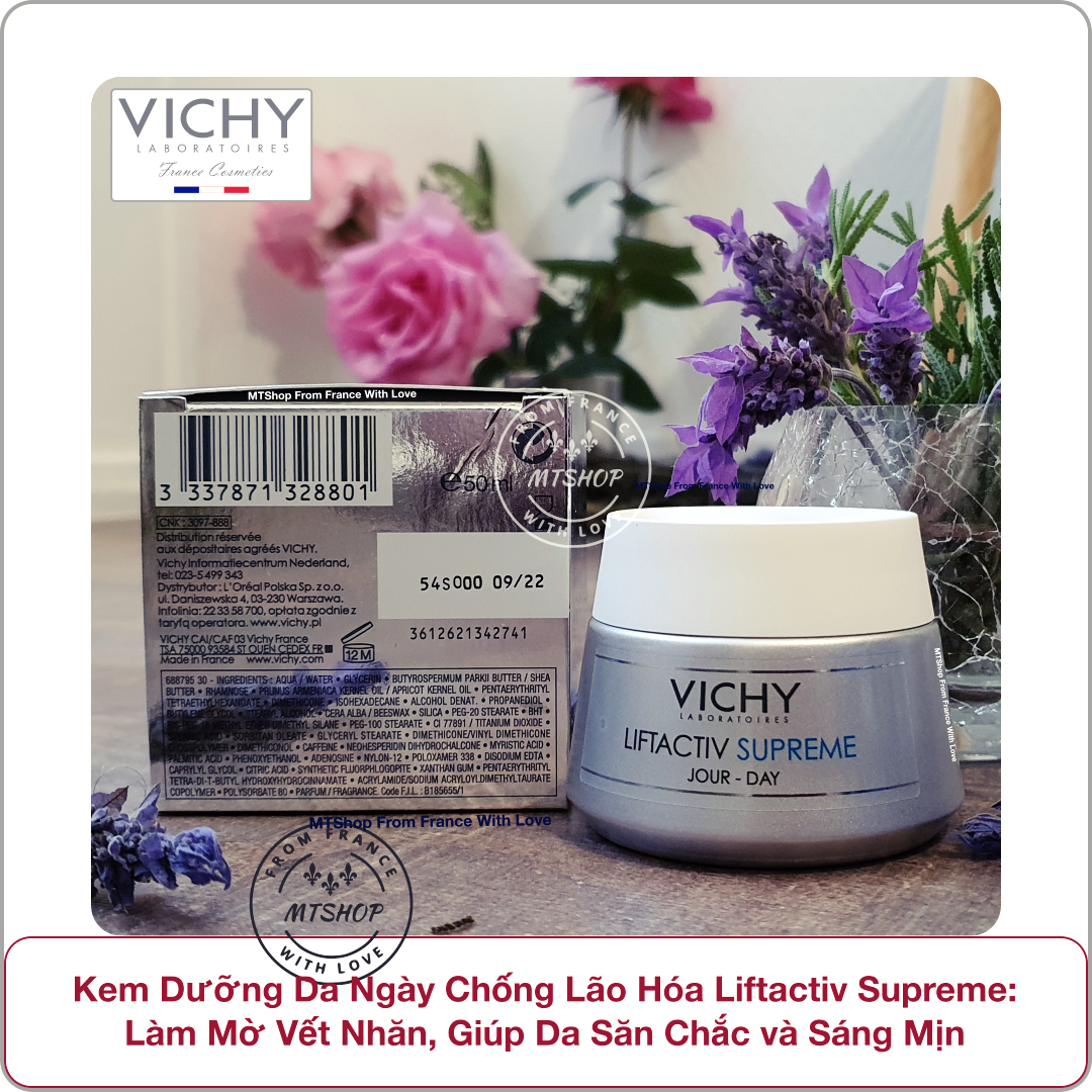 Vichy Kem Dưỡng Da Ngày Chống Lão Hóa Liftactiv Supreme: Giảm Nếp Nhăn & Làm Da Săn Chắc Sáng Mịn [Nội Địa Pháp]