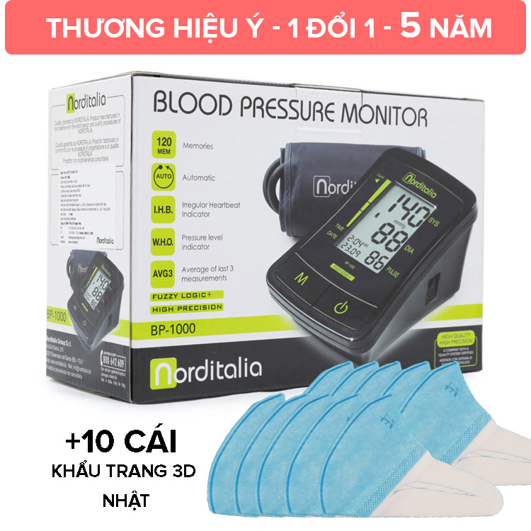 Máy Đo Huyết Áp Bắp Tay Norditalia Bp 1000 (Kèm Quà Tặng)