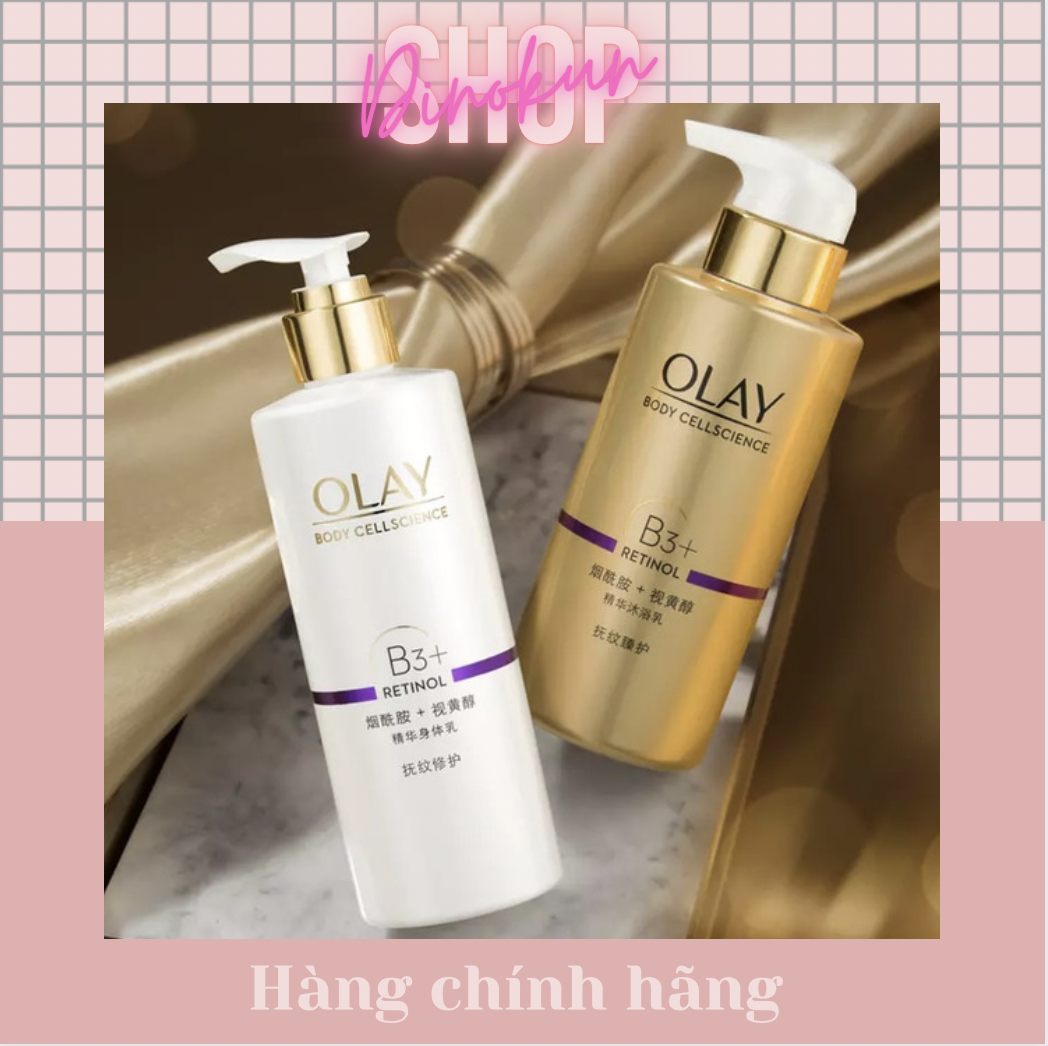 [Hot] Combo Sữa Dưỡng Thể + Sữa Tắm Olay B3+ Retinol Full Size Cao Cấp Dưỡng Ẩm Trắng Mịn Da