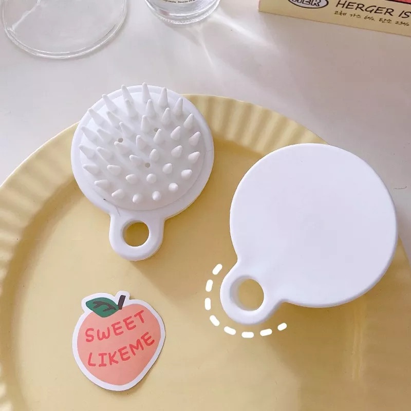 Lược Gội Đầu Bằng Silicon Cầm Tay Massage Da Đầu Giảm Rụng  Kích Thích Mọc Tóc - Lược Chải Mát Xa Gi