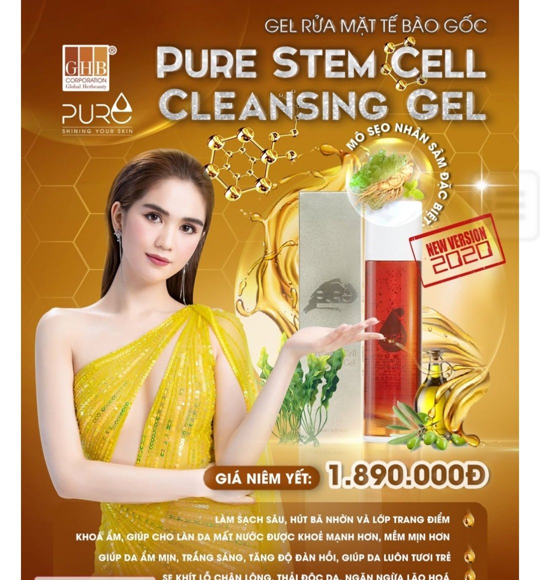 [HCM]Gel rửa mặt tế bào gốc Pure HÀn Quốc [ HÀNG CHÍNH HÃNG ]. Siêu tinh chất cô đặc tế bào gốc bí ẩn làn da đẹp tựa làn nước. Chỉ 2 giọt cho mỗi lần rửa sạch sâu đến bất ngờ.