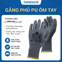 Găng tay lao động Deltaplus VE702PG phủ PU ôm tay dễ cầm nắm chống dầu sửa chữa vận hành Bao tay đa dụng - Thinksafe