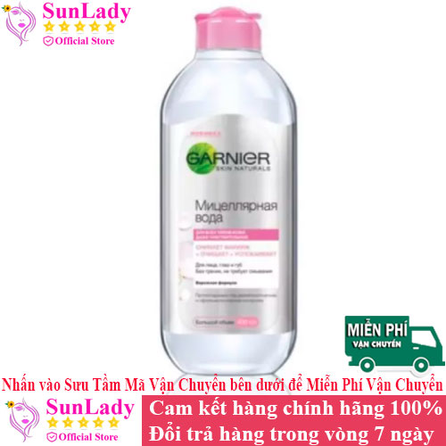 Nước tẩy trang Garnier Skin Active 400ml hồng