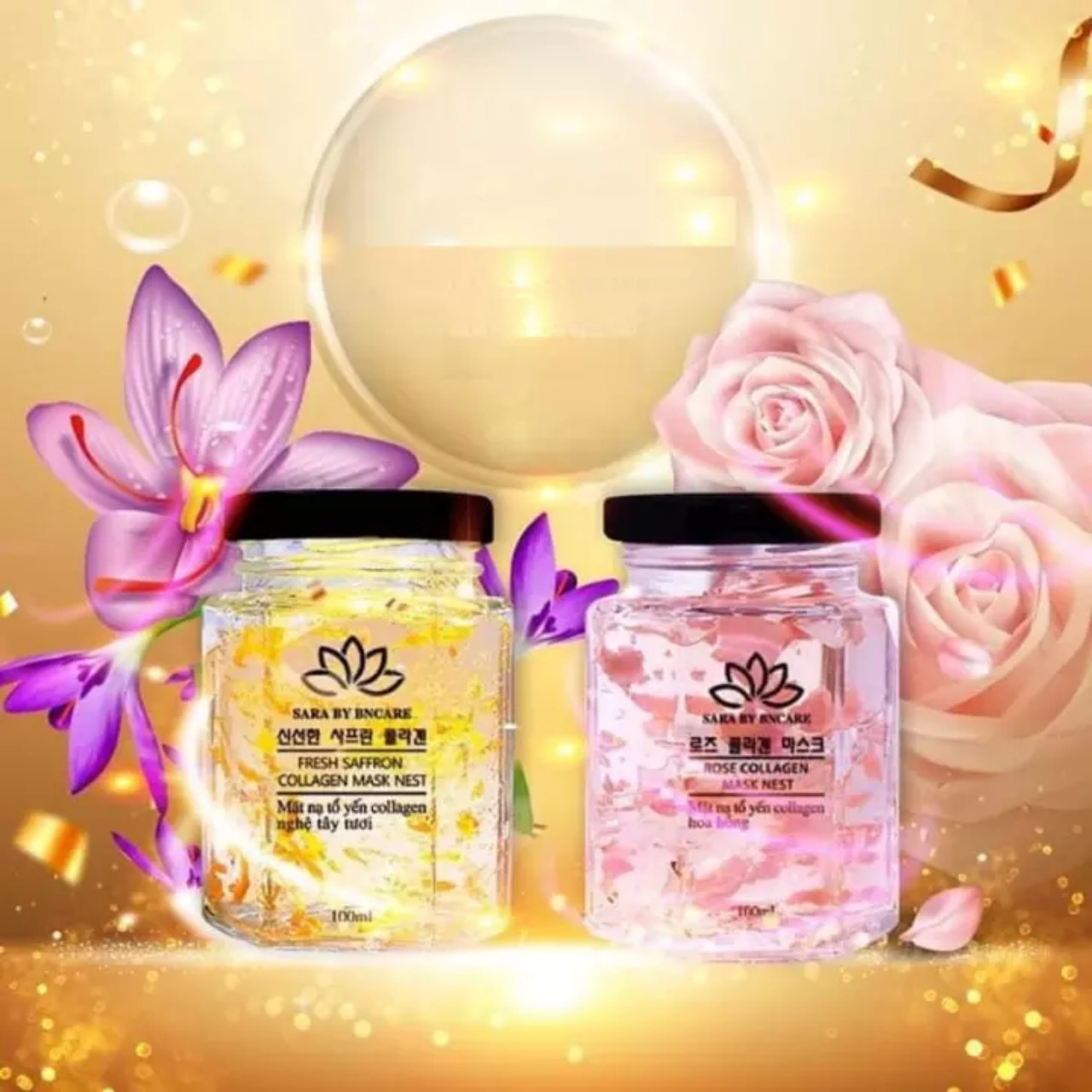 Combo 2 Hộp Mặt Nạ Ngủ Yến Tươi Collagen Hoa Đào  Hoa Cúc Dưỡng Ẩm  Chống Lão Hóa