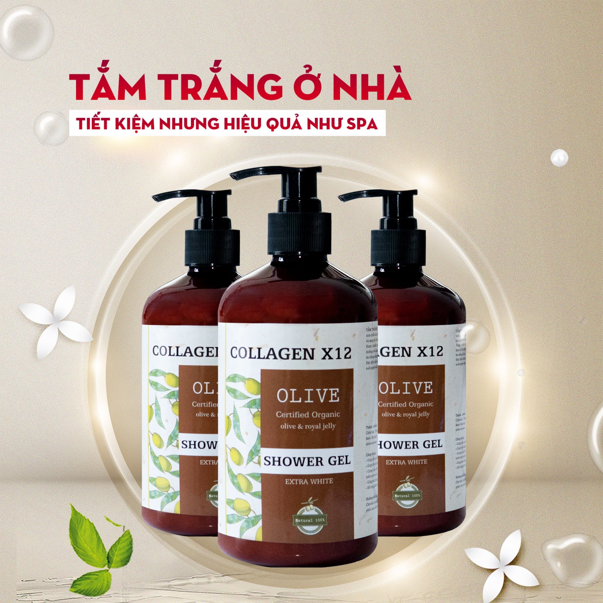 Tắm Trắng Collagen X12 - Trắng Hồng Tự Nhiên - Tắm Trắng Dưỡng Nhan - Phù Hợp Mọi Loại Da