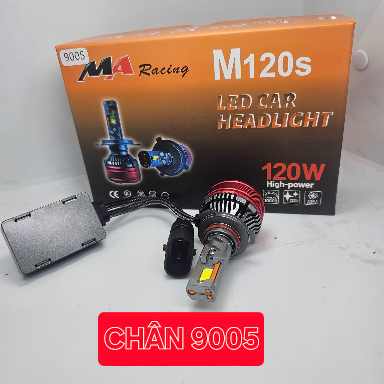 Đèn LED Pha M120s CHÍNH HÃNG MARACING NÂNG  CẤP Siêu Sáng Chân H4H11H7H1190059006 24 Chíp LED Lắp Đặ