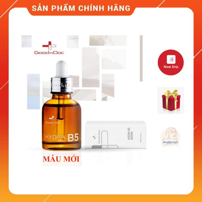 [HÀNG NHẬP KHẨU] Serum Dưỡng Ẩm Phục Hồi Làm Trắng Sáng Da Mờ Thâm Sạm Nám Cấp Nước Chống Lão Hóa Da GOODNDOC HYDRA B5 30ml