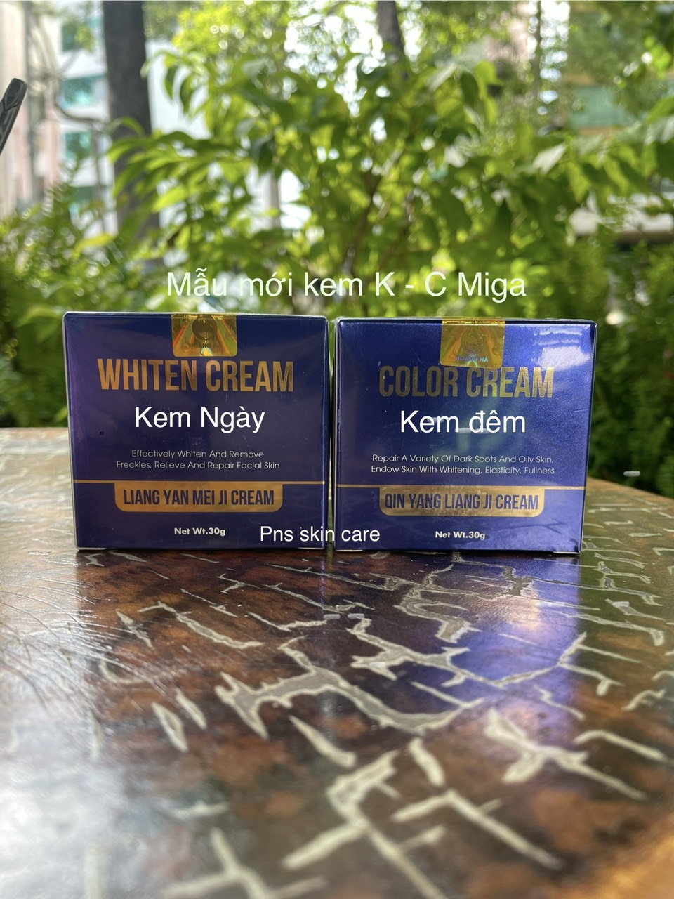 Bộ kem nám tailor made K (Whiten Color) - C (Color Cream) mới Miga