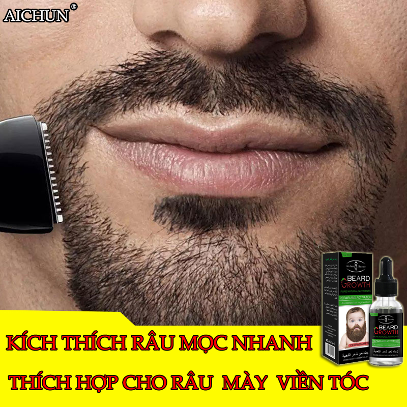 Tăng sựa quyến rũ của đàn ông trưởng thành ! Các phân tử nhỏ thực vật AICHUN Mọc Râu 30ML kích hoạt các nang lông nhanh chóng hơn. Làm râu dày và quyến rũ hơn có sẵn râu sừng hai bên lông mi lông mày (dầu tăng trưởng mọc râu tóc. Tinh chất kích thích
